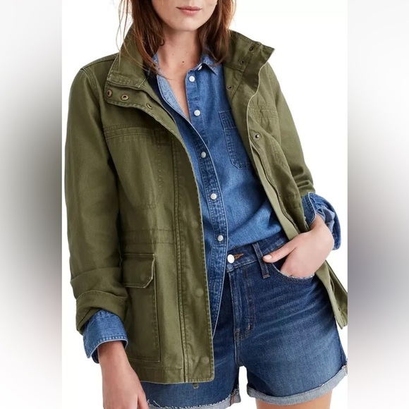 Madewell Dispatched Green Jacket Coat Sz M - Picture 1 of 11